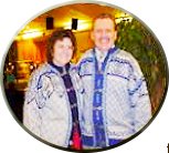 Gil and Loraine in traditional Norwegian jerseys